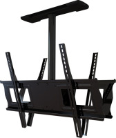 CRIMSONAV C63D-36 Complete Ceiling Installation Kit: 3' Fixed Extension Drop for 37" to 63" Dual Back to Back Screens image