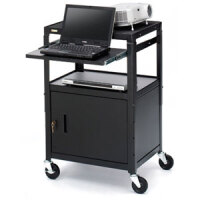 Bretford CA2642NSE Adjustable Height Multipurpose Cart with Cabinet image