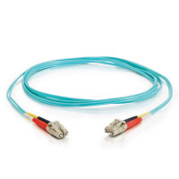 C2G 33047 3m LC-LC 10GB 50/125 OM3 Duplex Multimode PVC Fiber Optic Cable - Aqua image
