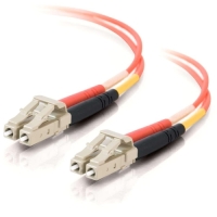C2G 6m LC-LC 62.5/125 OM1 Duplex Multimode Fiber Optic Cable (Plenum-Rated) - Orange image
