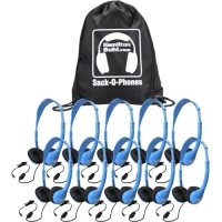 Hamilton Sack-O-Phones, 10 MS2AMV Personal Headsets, Foam Ear Cushions in a Carry Bag image