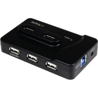 StarTech.com 6 Port USB 3.0 / USB 2.0 Combo Hub with 2A Charging Port - 2x USB 3.0 & 4x USB 2.0 image