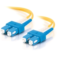 15m SC-SC 9/125 OS1 Duplex Singlemode PVC Fiber Optic Cable (LSZH) - Yellow image