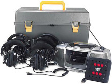  AmpliVox Sound Systems SL1071 6-Station Deluxe Listening Center/Boombox with Headphones image