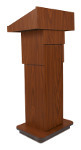 Aplivox W505A-MH  Executive Adjustable Column Non-Sound Lectern (Mahogany) image