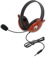 Califone 2810-TBE Listen First Headphone Bear Motif with Microphone and 3.5mm T-Go Plug image