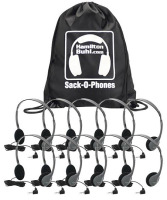 Hamilton SOP-HA2 Sack-O-Phones, 10 HA2 Personal Headsets, Foam Ear Cushions in a Carry Bag image