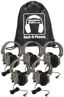 Hamilton SOP-SC7V Sack-O-Phones, 5 SC7V Deluxe Headphones with Volume Control in a Carry Bag image