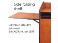 CEF J1 Side Folding Shelf High On Left 18x18
