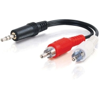 C2G 3ft Value Series One 3.5mm Stereo Male To Two RCA Stereo Male Y-Cable image