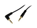 StarTech.com 6 ft Slim 3.5mm to Right Angle Stereo Audio Cable - M/M