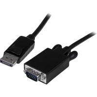 StarTech.com 3 ft DisplayPort to VGA Adapter Converter Cable - DP to VGA 1920x1200 - Black image