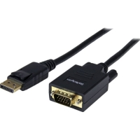 StarTech.com 6 ft DisplayPort to VGA Adapter Converter Cable - DP to VGA 1920x1200 - Black image
