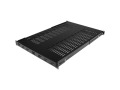 StarTech.com 1U Adjustable Depth Vented Rack Mount Shelf - Heavy Duty Fixed Server Rack Cabinet Shelf - 250lbs / 113kg