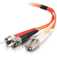 2m LC-ST 50/125 OM2 Duplex Multimode PVC Fiber Optic Cable - Orange image