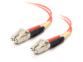 4m LC-LC 50/125 OM2 Duplex Multimode PVC Fiber Optic Cable - Orange