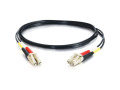 10m LC-LC 62.5/125 OM1 Duplex Multimode PVC Fiber Optic Cable - Black