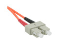 10m SC-SC 62.5/125 OM1 Duplex Multimode PVC Fiber Optic Cable - Orange