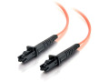 10m MTRJ-MTRJ 62.5/125 OM1 Duplex Multimode PVC Fiber Optic Cable - Orange