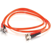 3m ST-ST 50/125 OM2 Duplex Multimode Fiber Optic Cable (TAA Compliant) - Orange image