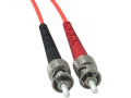 15m LC-ST 62.5/125 OM1 Duplex Multimode PVC Fiber Optic Cable - Orange