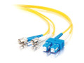 2m SC-ST 9/125 OS1 Duplex Singlemode PVC Fiber Optic Cable - Yellow