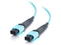 15m MTP 10Gb 50/125 OM3 Multimode LSZH PVC Fiber Optic Assembly Ribbon Cable - Aqua