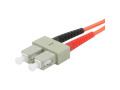 10m SC-ST 62.5/125 OM1 Duplex Multimode PVC Fiber Optic Cable - Orange