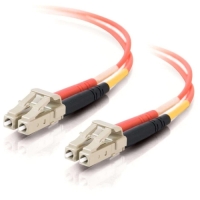 20m LC-LC 50/125 OM2 Duplex Multimode Fiber Optic Cable (TAA Compliant) - Orange image