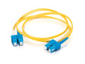 1m SC-SC 9/125 OS1 Duplex Singlemode PVC Fiber Optic Cable - Yellow