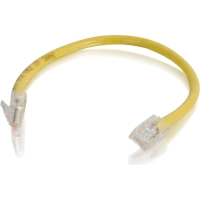 C2G 6in Cat6 Non-Booted Unshielded (UTP) Network Patch Cable - Yellow image