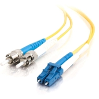 1m LC-ST 9/125 OS1 Duplex Singlemode Fiber Optic Cable (TAA Compliant) - Yellow image