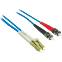 10m LC-ST 62.5/125 OM1 Duplex Multimode PVC Fiber Optic Cable - Blue image
