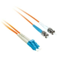 6m LC-ST 50/125 OM2 Duplex Multimode Fiber Optic Cable (Plenum-Rated) - Orange image
