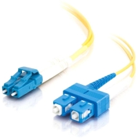 6m LC-SC 9/125 OS1 Duplex Singlemode Fiber Optic Cable (TAA Compliant) - Yellow image