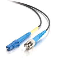 1m LC-ST 9/125 OS1 Simplex Singlemode Fiber Optic Cable (Plenum-Rated) - Black image