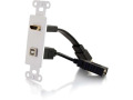 C2G HDMI and USB Pass Through Decora Style Wall Plate - White