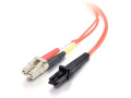 1m LC-MTRJ 62.5/125 OM1 Duplex Multimode PVC Fiber Optic Cable - Orange
