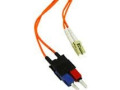4m LC-SC 50/125 OM2 Duplex Multimode PVC Fiber Optic Cable - Orange