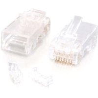 C2G RJ45 Cat5E Modular Plug (with Load Bar) for Round Solid/Stranded Cable - 10pk image
