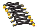 APC Power Cord Kit (6 ea), Locking, C13 TO C14 (90 Degree), 0.6m, North America
