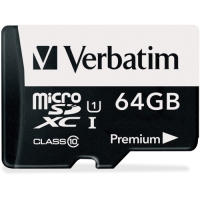 Verbatim 64GB microSDXC Card (Class 10) w Adapter image