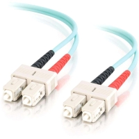 5m SC-SC 10Gb 50/125 OM3 Duplex Multimode PVC Fiber Optic Cable - Aqua image