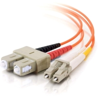 10m LC-SC 62.5/125 OM1 Duplex Multimode PVC Fiber Optic Cable (LSZH) - Orange image