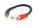 C2G 6in Value Series One RCA Mono Male to Two RCA Stereo Female Y-Cable