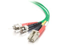 C2G 5m LC-ST 62.5/125 OM1 Duplex Multimode PVC Fiber Optic Cable - Green
