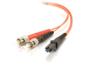 1m MTRJ-ST 62.5/125 OM1 Duplex Multimode PVC Fiber Optic Cable - Orange