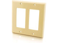 C2G Decora Style Double Gang Wall Plate - Ivory