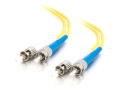 8m ST-ST 9/125 OS1 Duplex Singlemode PVC Fiber Optic Cable - Yellow