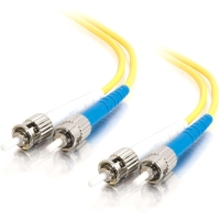 10m ST-ST 9/125 OS1 Duplex Singlemode PVC Fiber Optic Cable (LSZH) - Yellow image